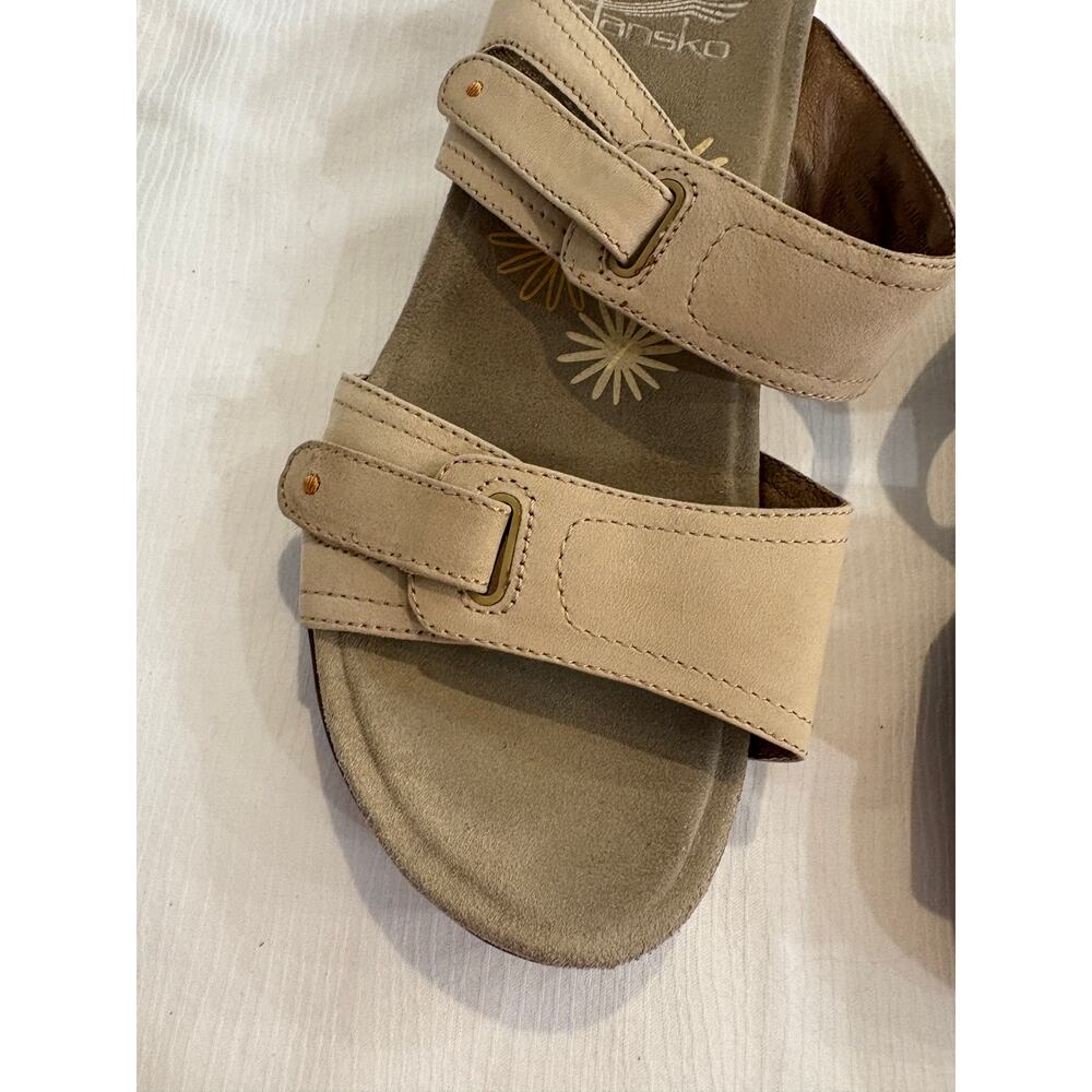 Dansko Isabel Tan Leather Adjustable ortho comfort Slide Sandals Womens 39 8.5-9 - Picture 3 of 12